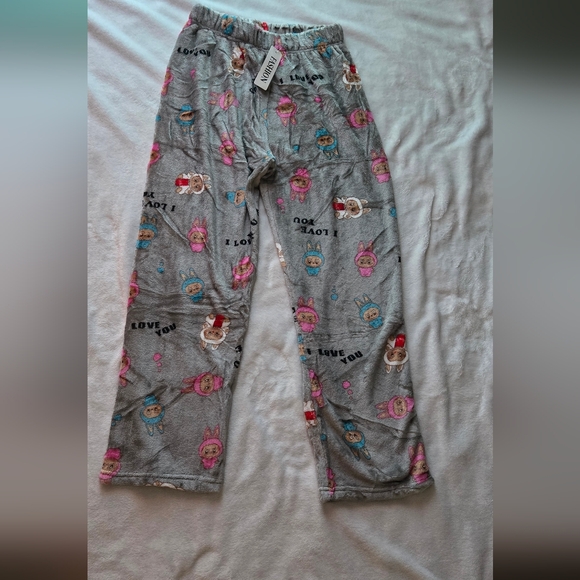 fashion Other - Women's Gray Pajama Pants with Fun Characters